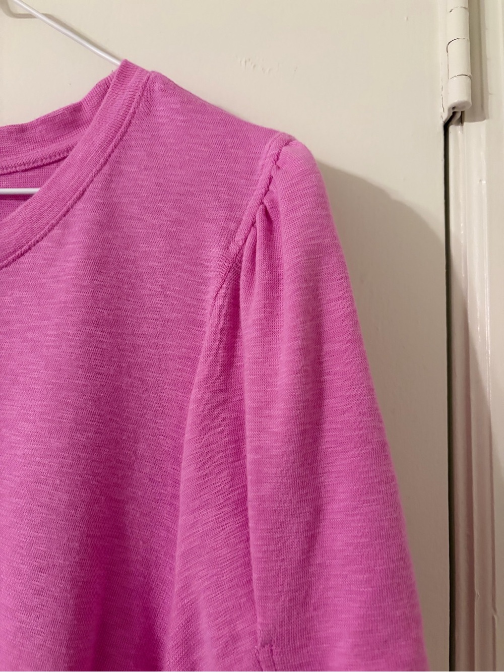 Daily Ritual Bubble Gum Pink Short Sleeve Top Puff Sleeves Size XL - Picture 3 of 5